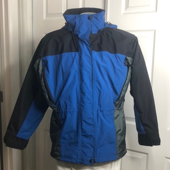 Sportif Black Blue Winter Coat M - Picture 1 of 7